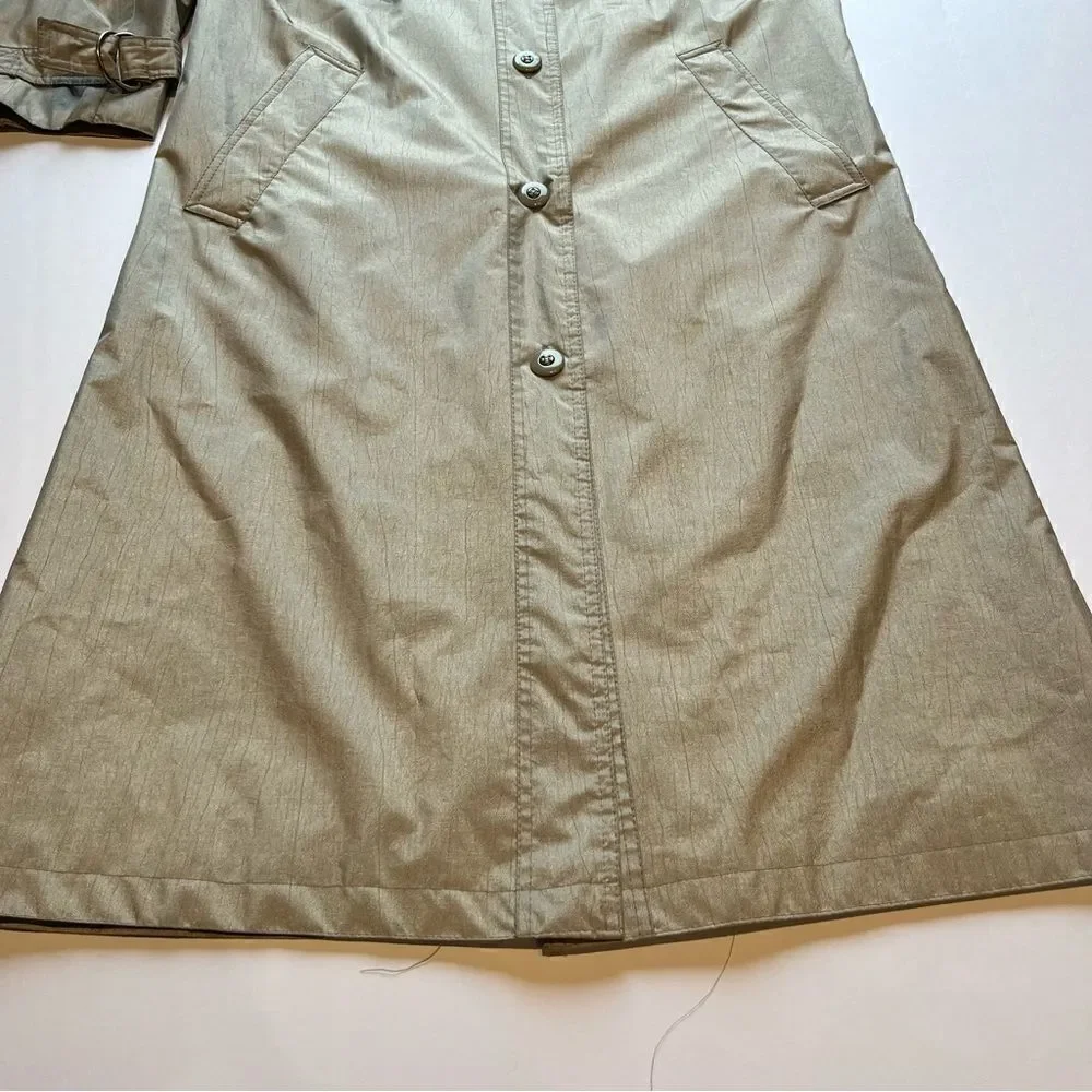 Women's Trench/rain Coat Tan Size 6 - Picture 5 of 12